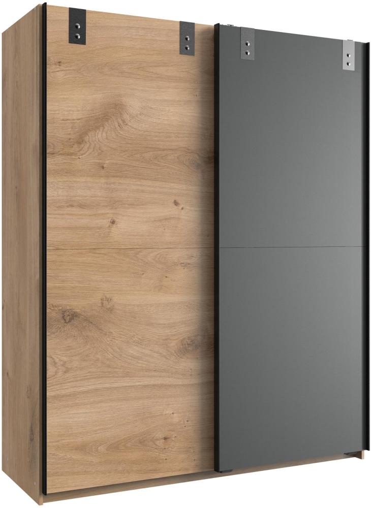 Schwebetürenschrank >Lothar< in Plankeneiche - 135x198x64cm (BxHxT) Bild 1