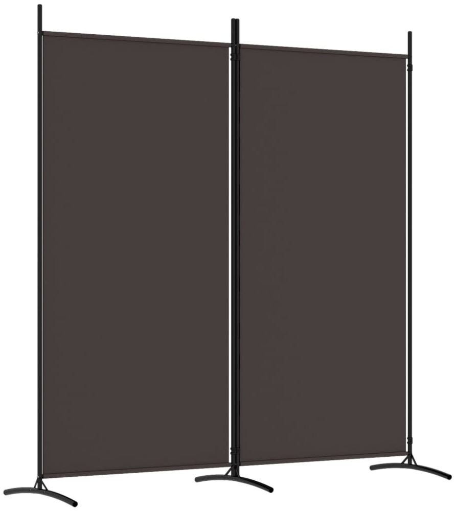 vidaXL 2-tlg. Paravent Braun 175x180 cm Stoff 350259 Bild 1