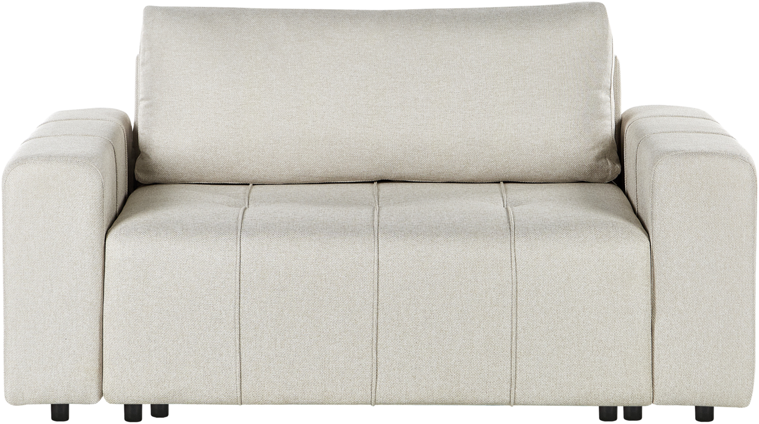 2-Sitzer Schlafsofa Stoff hellbeige mit Stauraum INNVIK Bild 1