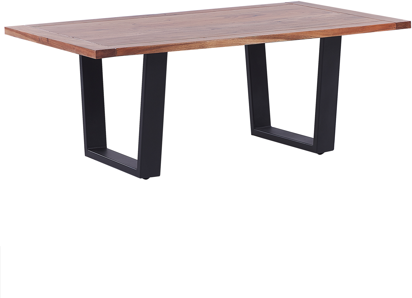 Couchtisch Akazienholz hellbraun / schwarz 120 x 70 cm GRENOLA Bild 1