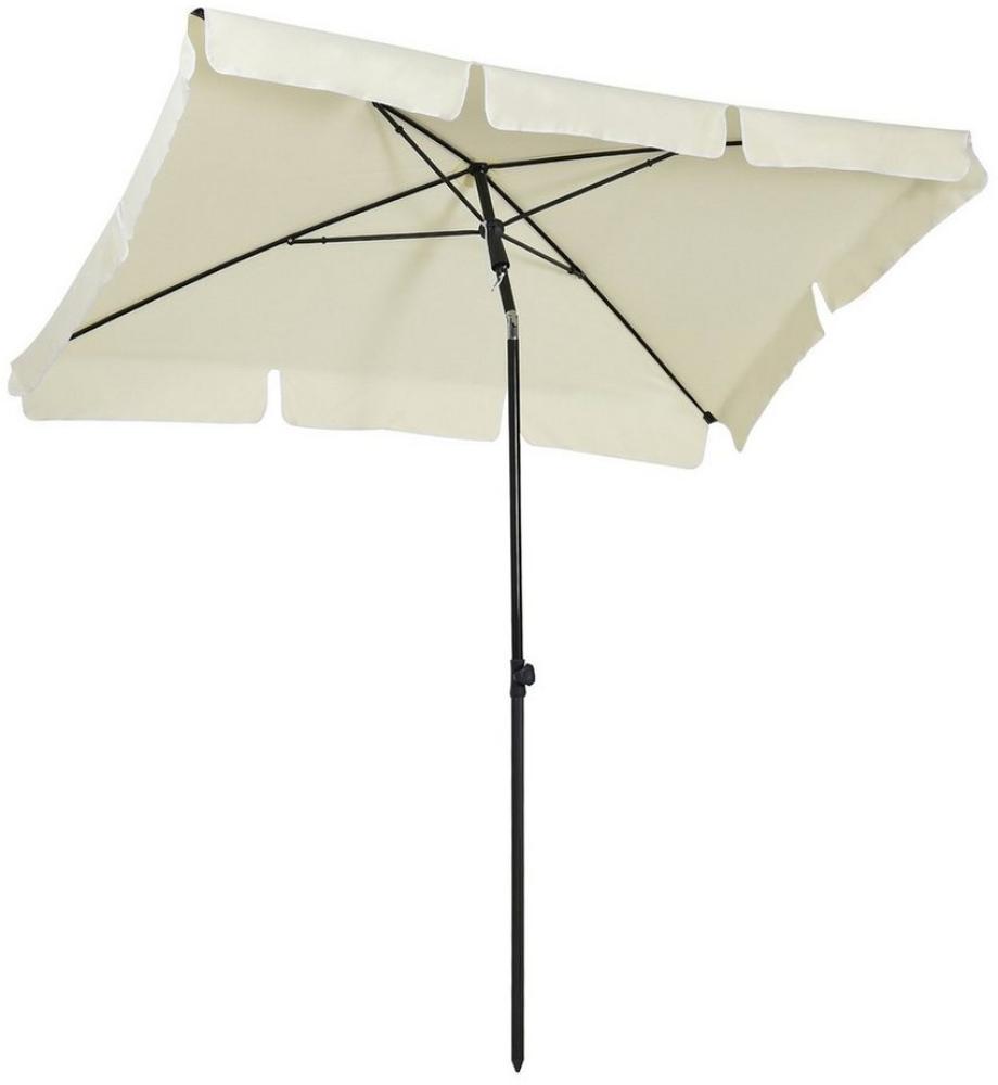 Outsunny Sonnenschirm Balkonschirm, Strandschirm, Marktschirm, LxB: 198x130 cm, Gartenschirm, Sonnenschutz, viel Schatten, verstellbare Neigung, Aluminium und Stahl Bild 1