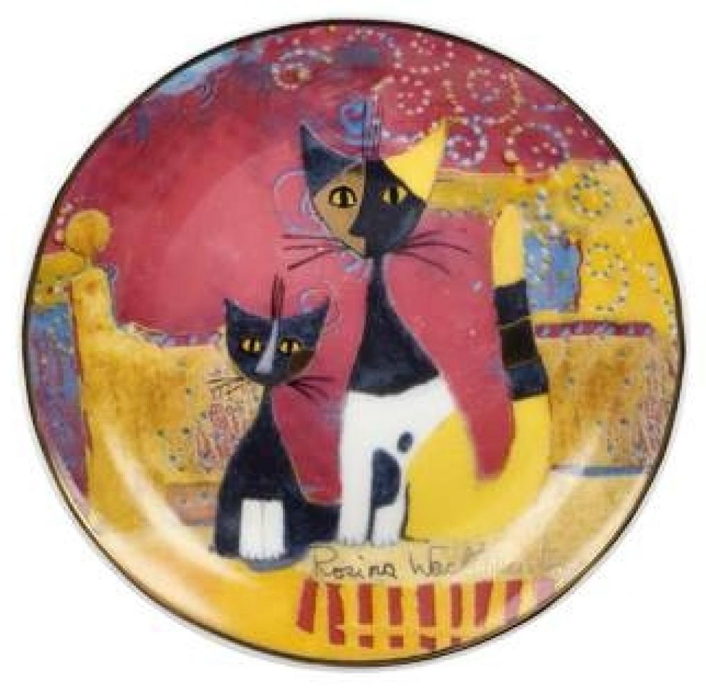 Goebel Miniteller Rosina Wachtmeister - I gatti festeggiano, Dekoteller, Teller, Fine Bone China, Bunt, 10 cm, 66860961 Bild 1