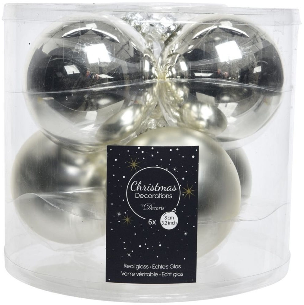 Weihnachtskugel-Box SILBER D 8 cm silber Bild 1