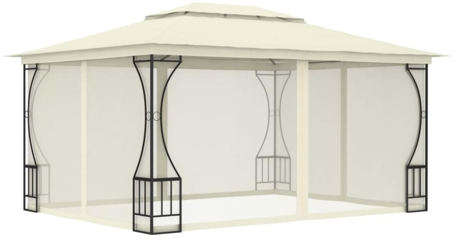 vidaXL Pavillon mit Netz 300x400x265 cm Creme 48596 Bild 1