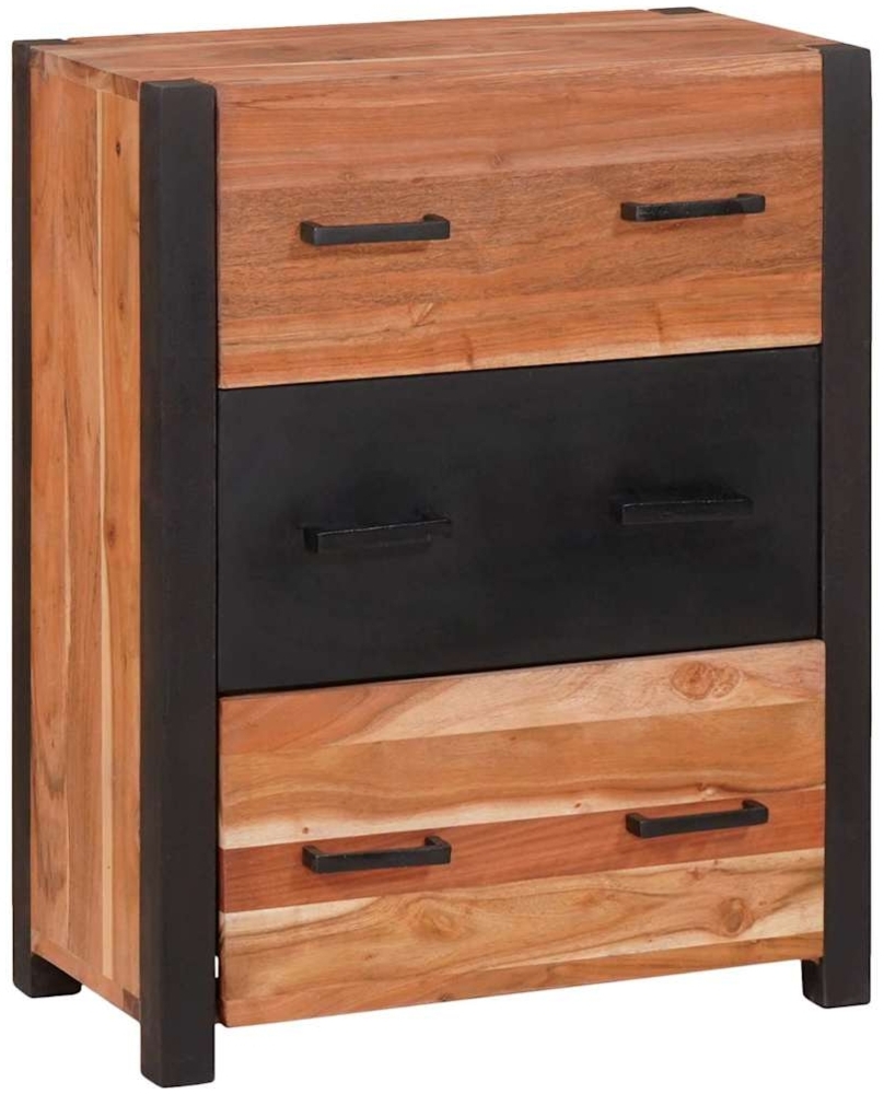 vidaXL Sideboard 3 pcs Braun 55 x 30 x 75 cm Massivholz Akazie 3321525 Bild 1