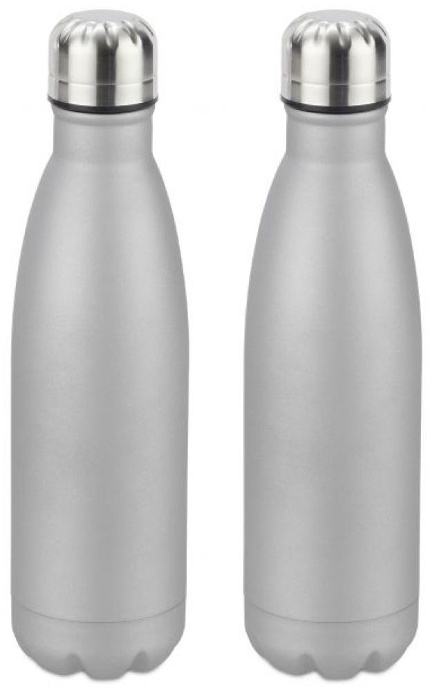 2 x Trinkflasche Edelstahl silber 10028153 Bild 1