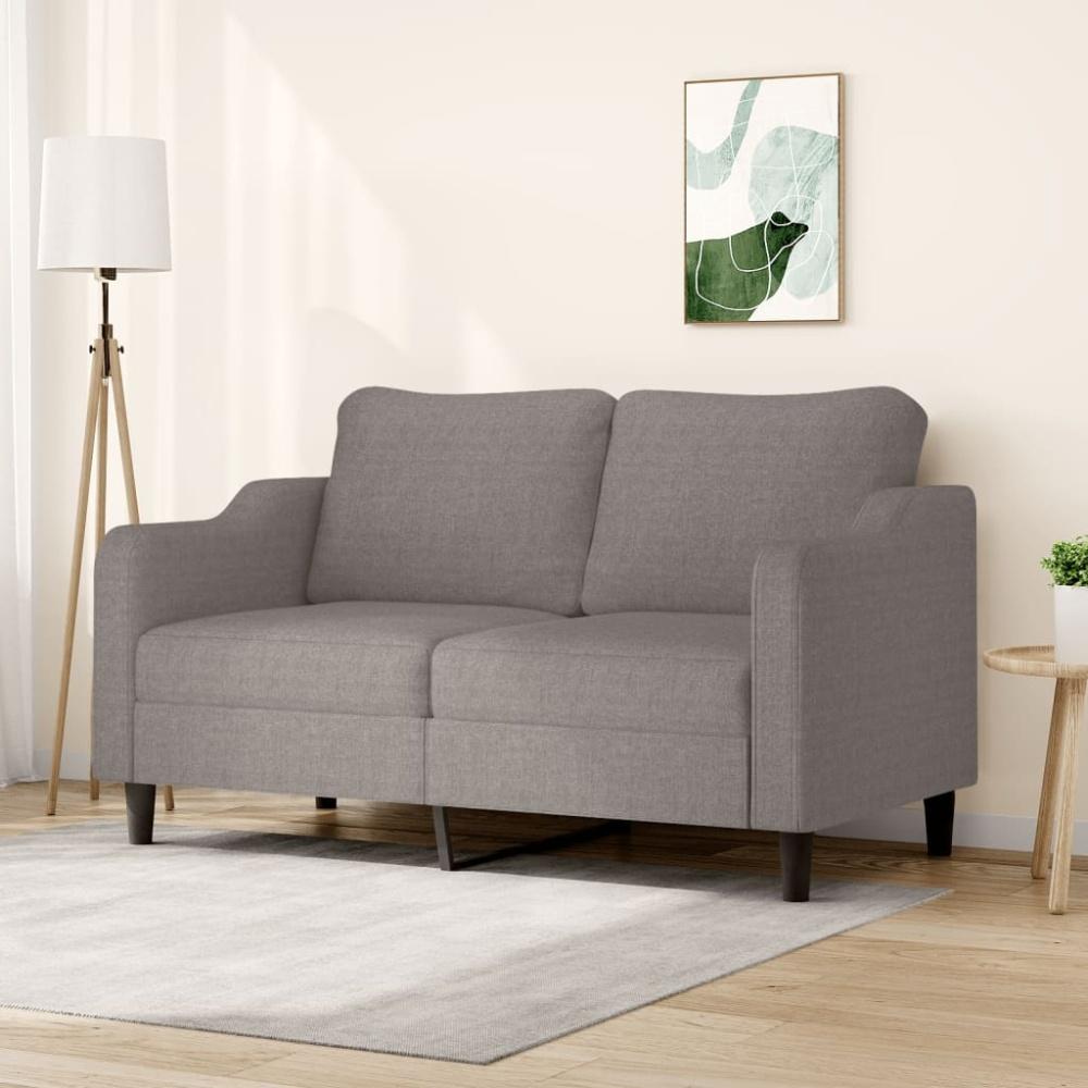 vidaXL 2-Sitzer-Sofa Taupe 140 cm Stoff Bild 1