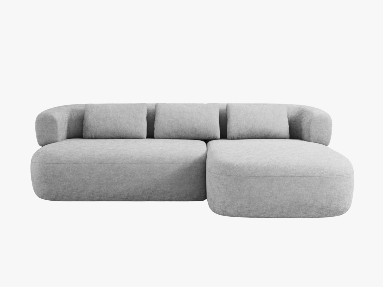 Micadoni 5-Sitzer Ecksofa Jenny Rechts Chenille Perfect Harmony Silber Bild 1
