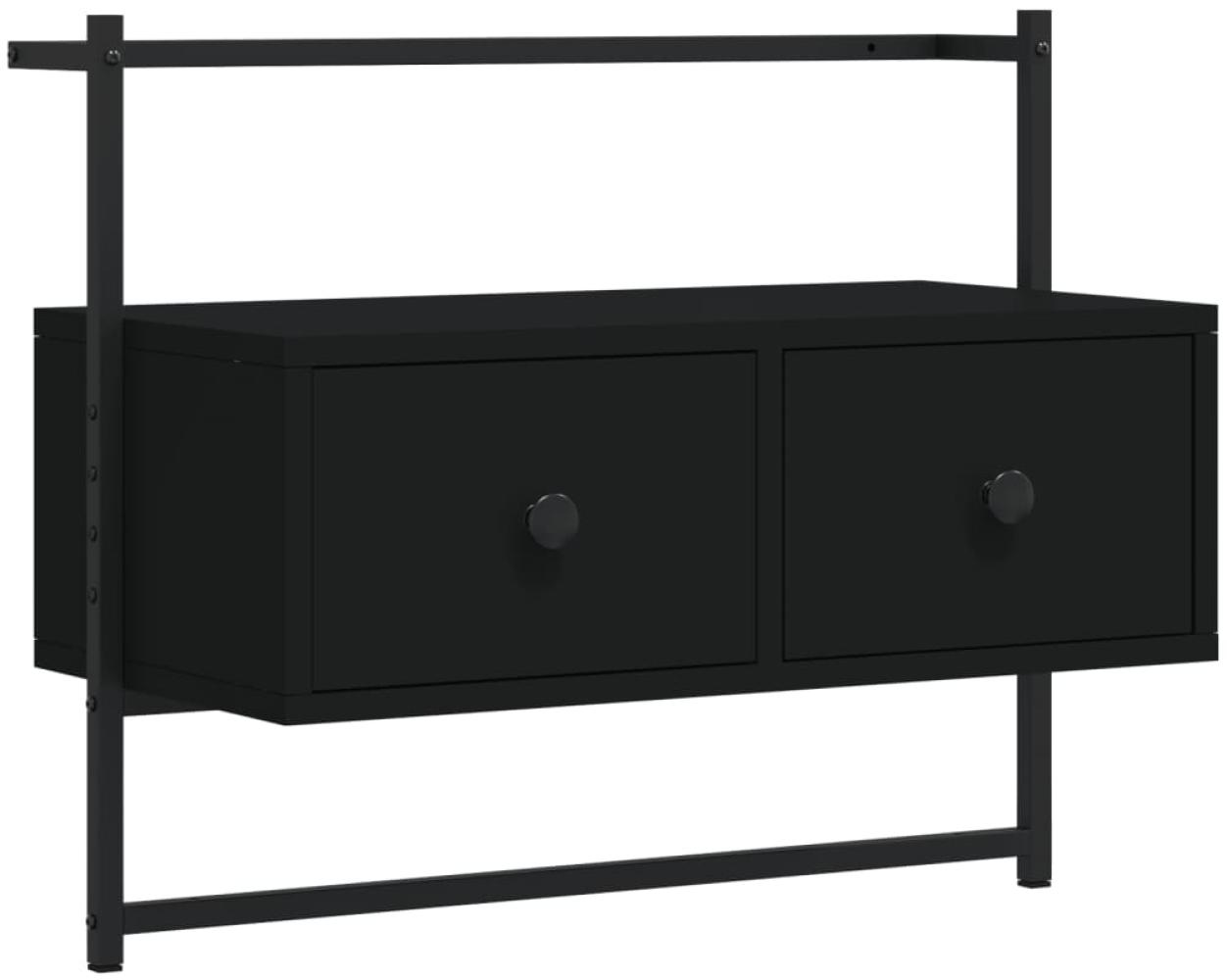vidaXL TV-Wandschrank Schwarz 60,5x30x51 cm Holzwerkstoff 833453 Bild 1