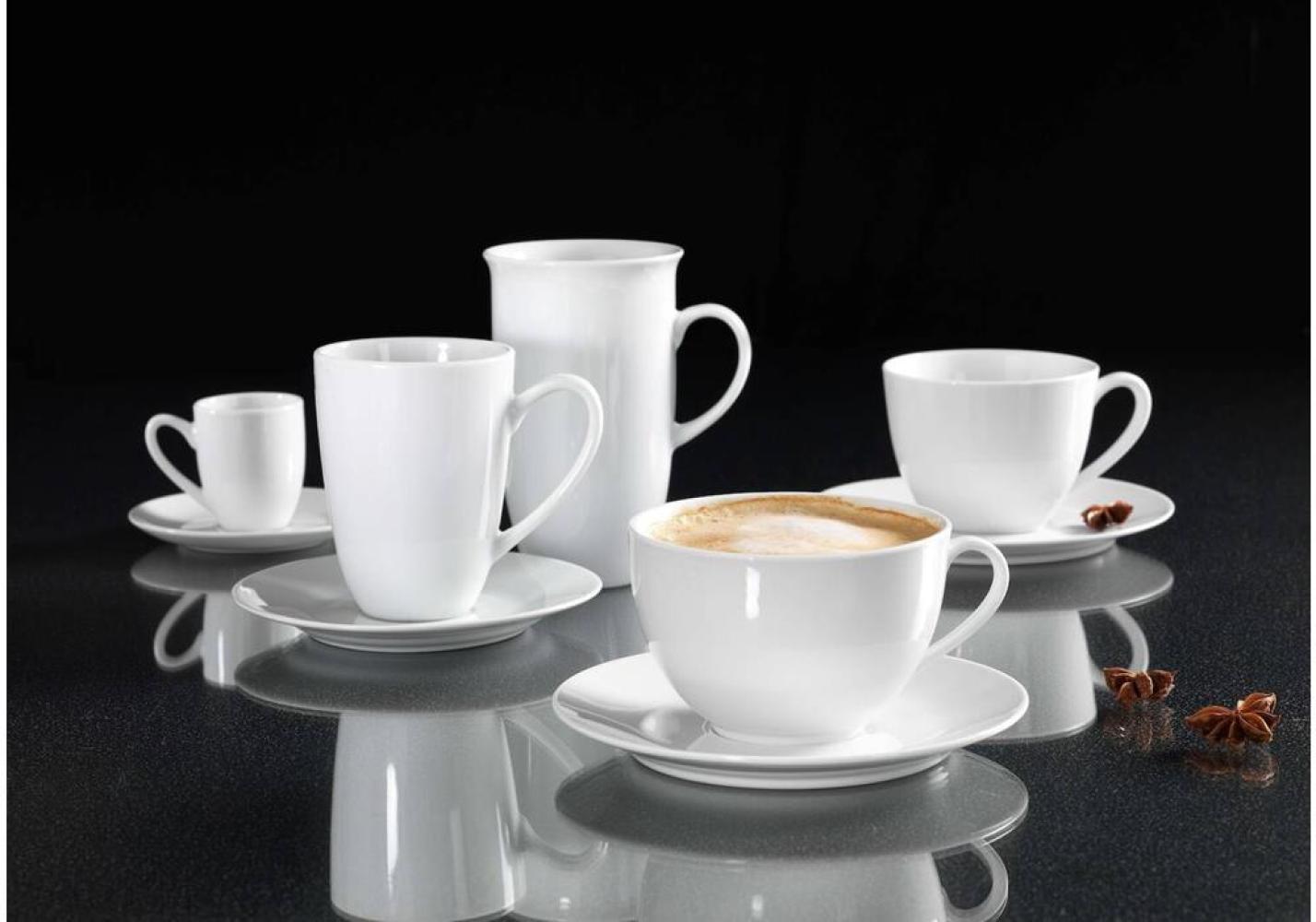 Kaffeegeschirr Bianco - 2er Cafe au lait Tassen-Set Bild 1