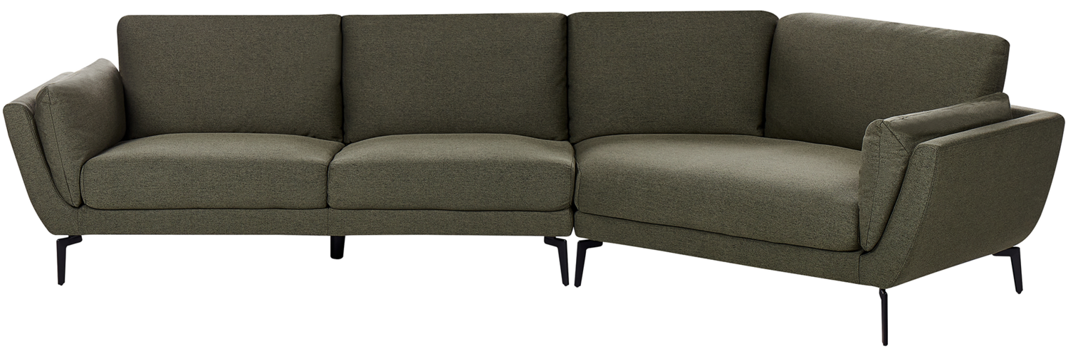 3-Sitzer Sofa Stoff dunkelgrün KANSSELI Bild 1