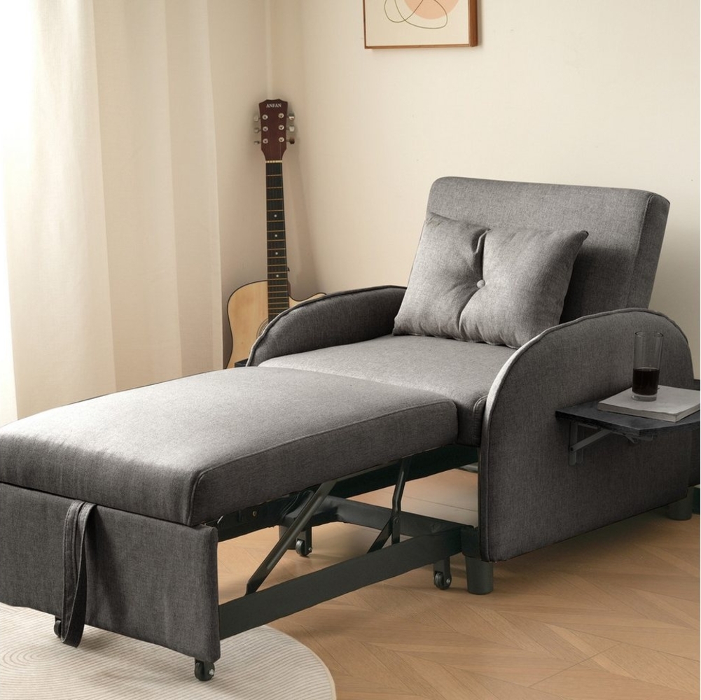 MODFU Schlafsofa 3-in-1 Ausziehbares Einzel-Schlafsofa, Liegestuhl, Schlafstuhl, Sessel 1 Teile, ideal für kleine Räume Bild 1