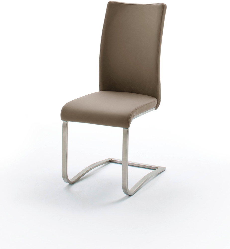 2er-Set Schwingstuhl 'Arco' Cappuccino Kunstleder Bild 1