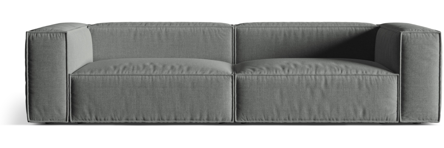 Micadoni Sofa Nuria 5-Sitzer Strukturierter Stoff Grau Bild 1