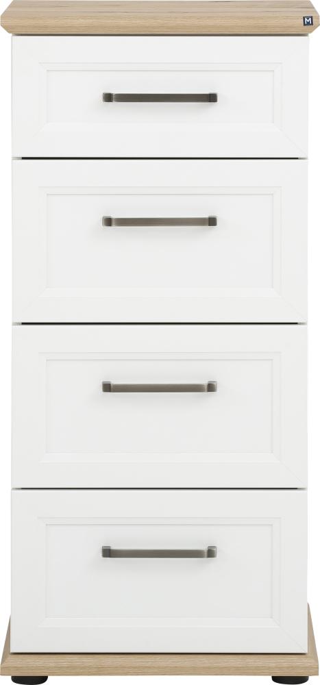 Kommode >Vermilion< in Weiß matt - 47. 9x103. 9x41. 3cm (BxHxT) Bild 1