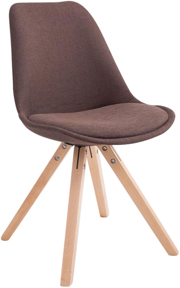 Besucherstuhl SYDNEY - Stoff Braun 48x56x84 cm | Besucherstühle Konferenzstuhl Wartezimmerstuhl Bürostühle Bürostuhl Konferenzraum Wartezimmer Bild 1