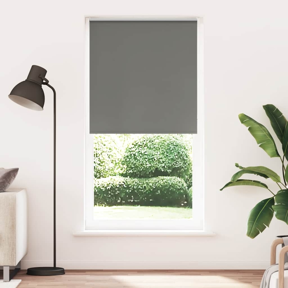 vidaXL Verdunkelungsrollo Grau 110x210cm Stoffbreite 105,7cm Polyester 4011182 Bild 1