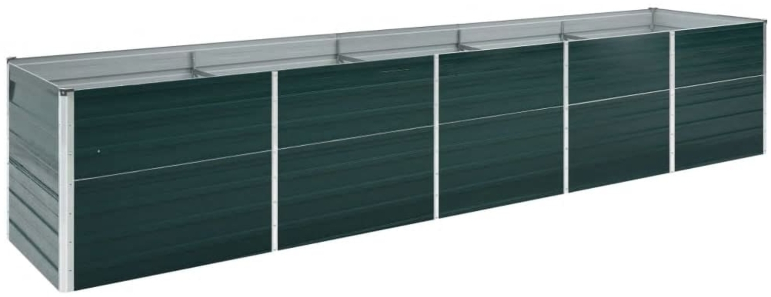 vidaXL Garten-Hochbeet Verzinkter Stahl 400×80×77 cm Grün 47061 Bild 1