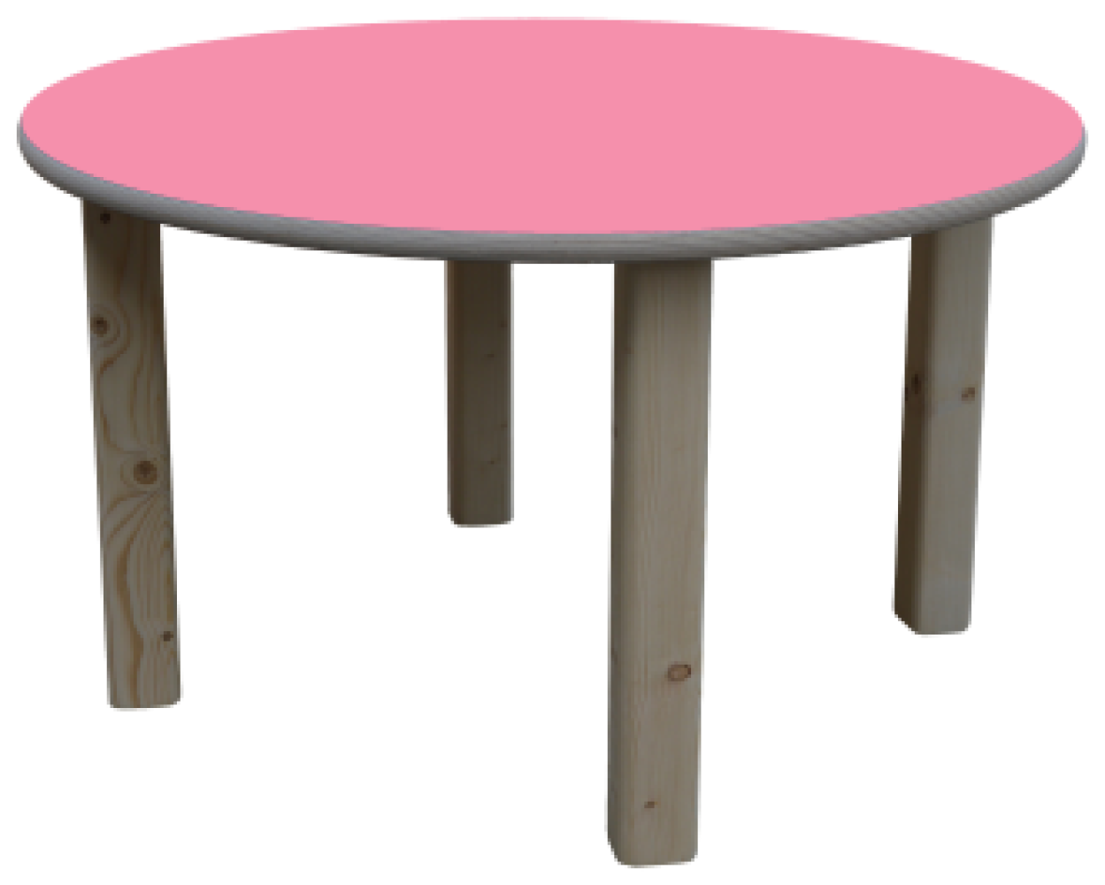 ELI Kindertisch - mit Bunter Tischplatte - Ø 80cm - Rosa Bild 1