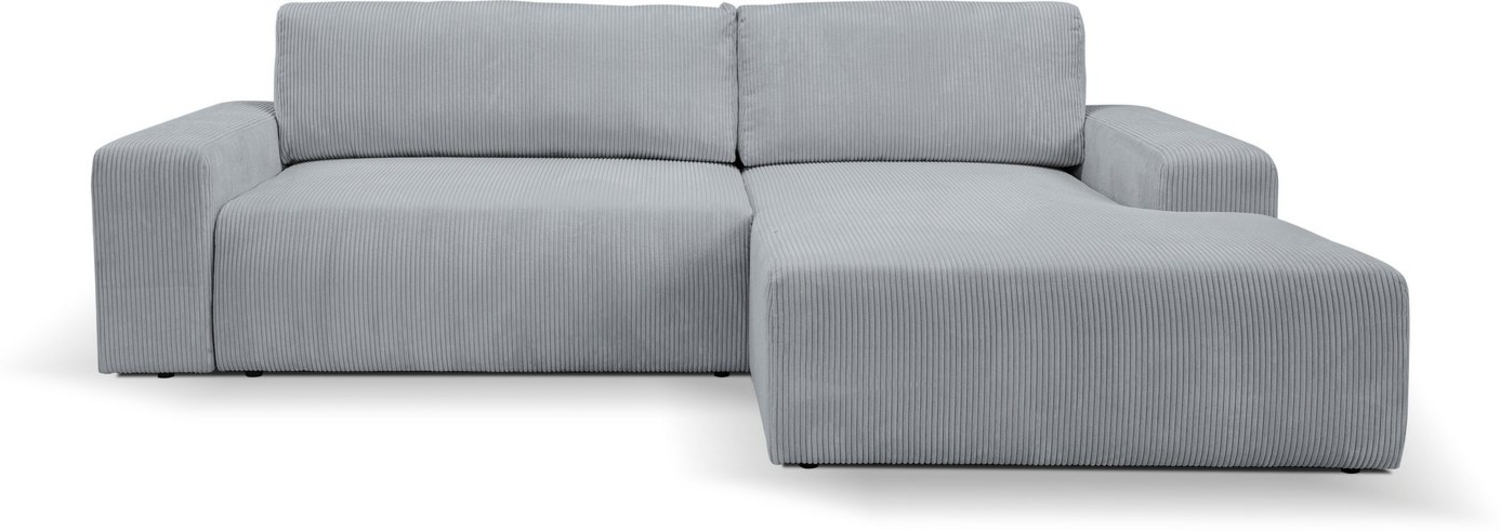 WERK2 Ecksofa Hugo-L L-Form, Design Ecksofa in Cord mit Schlaffunktion & Bettkasten Bild 1