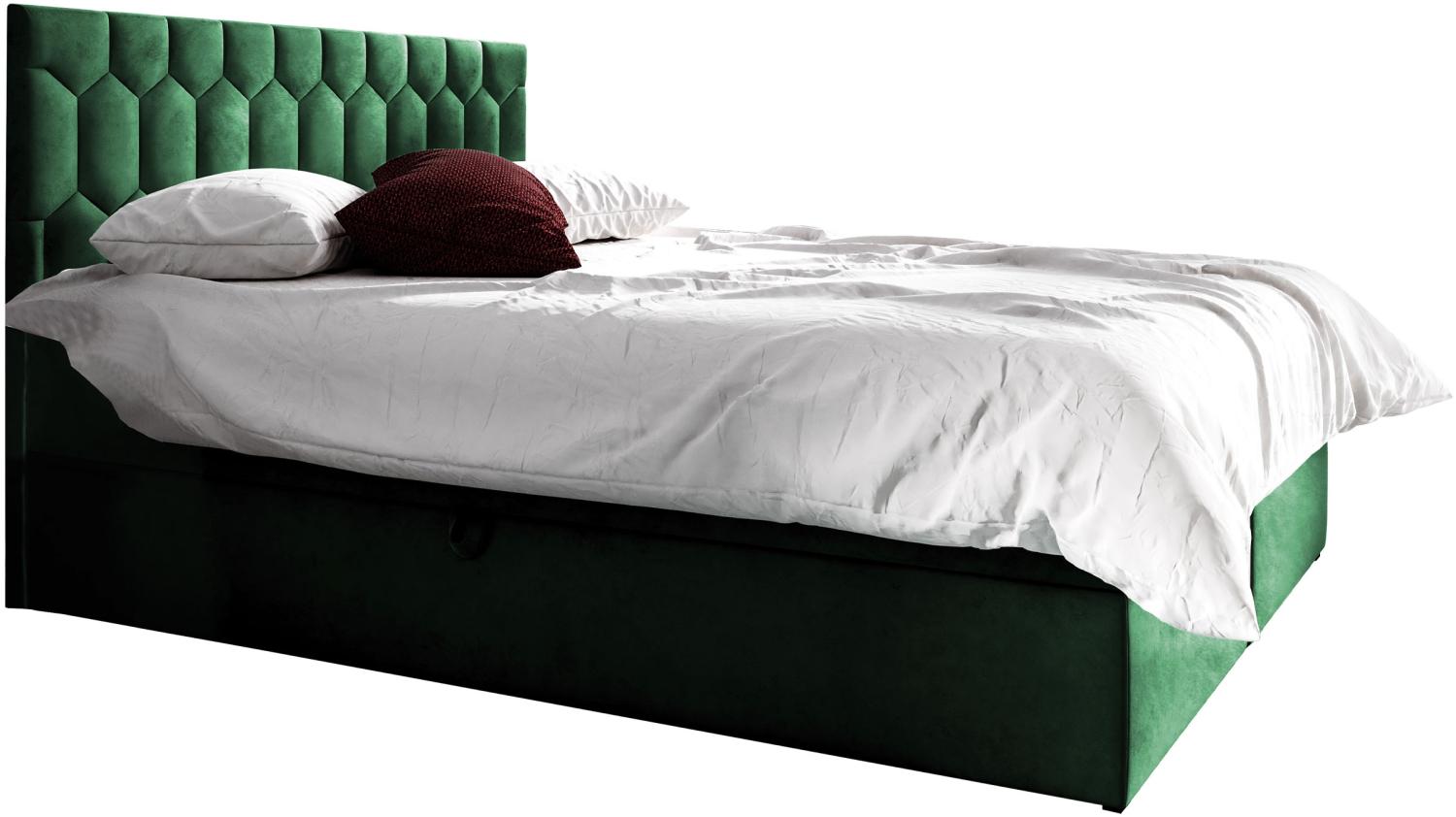 Boxspringbett 'Paremo M24', grün, 180 x 200 cm Bild 1