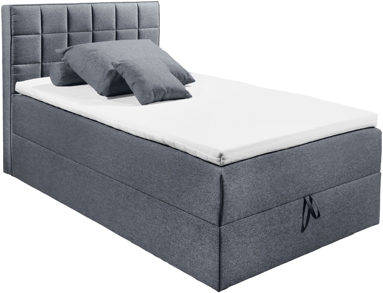Polsterbett >ALASKA 2< Liegefläche 120x200 cm, anthrazit - 120x123x213 (BxHxT) Bild 1