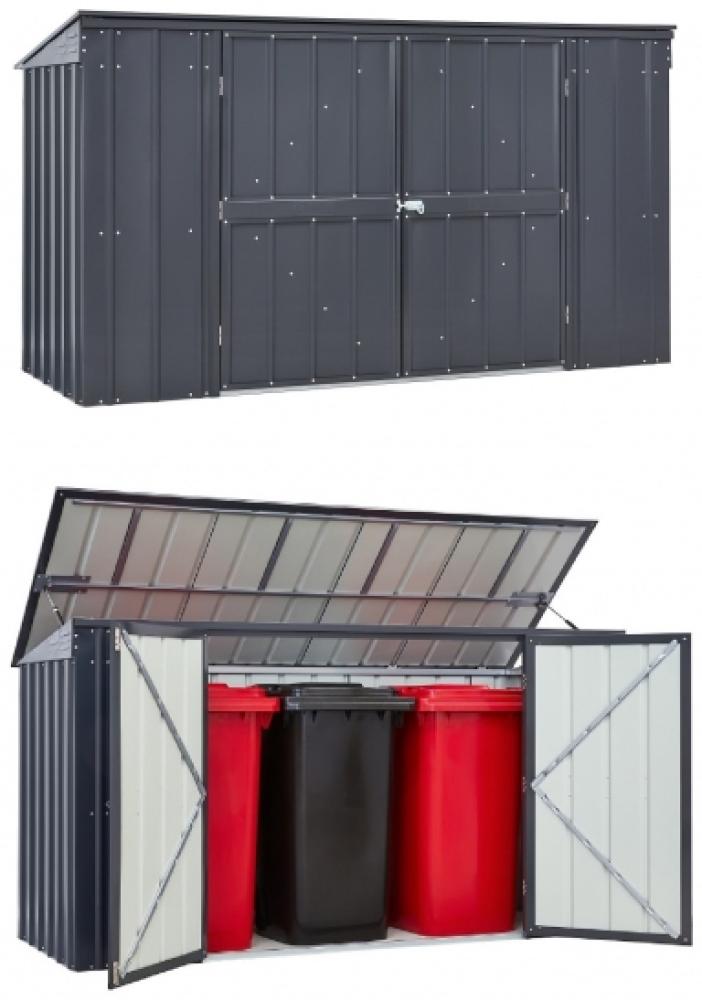 Globel Gerätehaus "Tonnen-Depot Easy" 7x3 - 3bins Bild 1