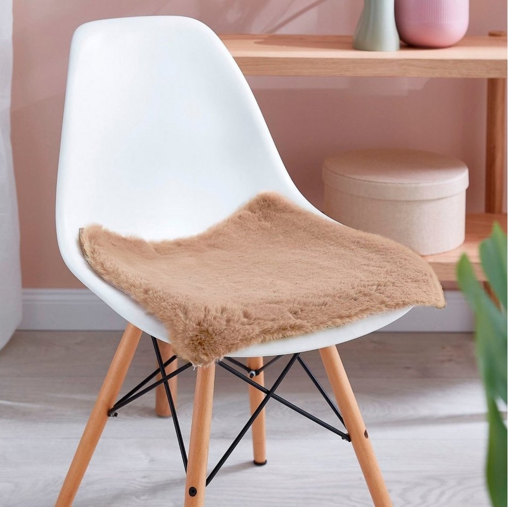 LUXOR living Stuhlkissen Sitzauflage Novara, Kunstfell, rund oder eckig, sehr weich, auch als 4er Set bestellbar Bild 1