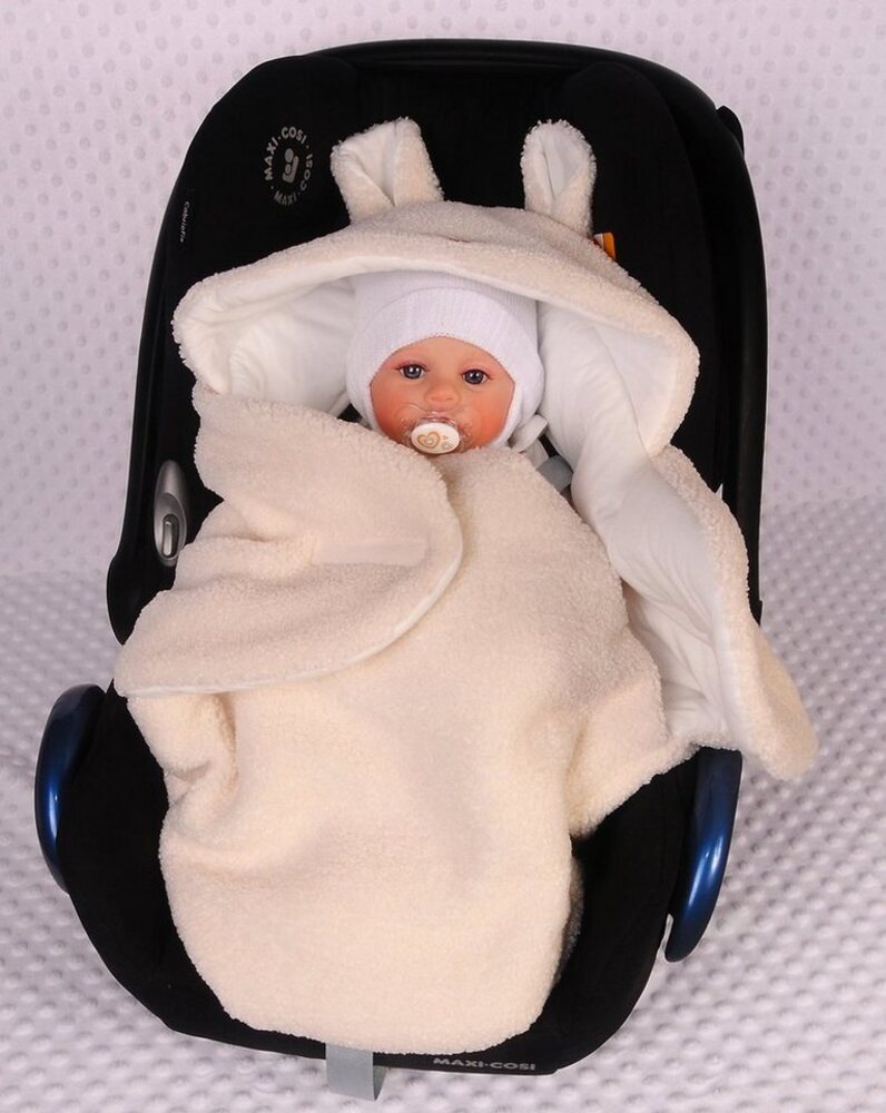 Einschlagdecke Einschlagdecke für Babyschale Autositz, La Bortini, warm gefüllt, weich gefuttert, mit Klettverschluss, Universal Bild 1