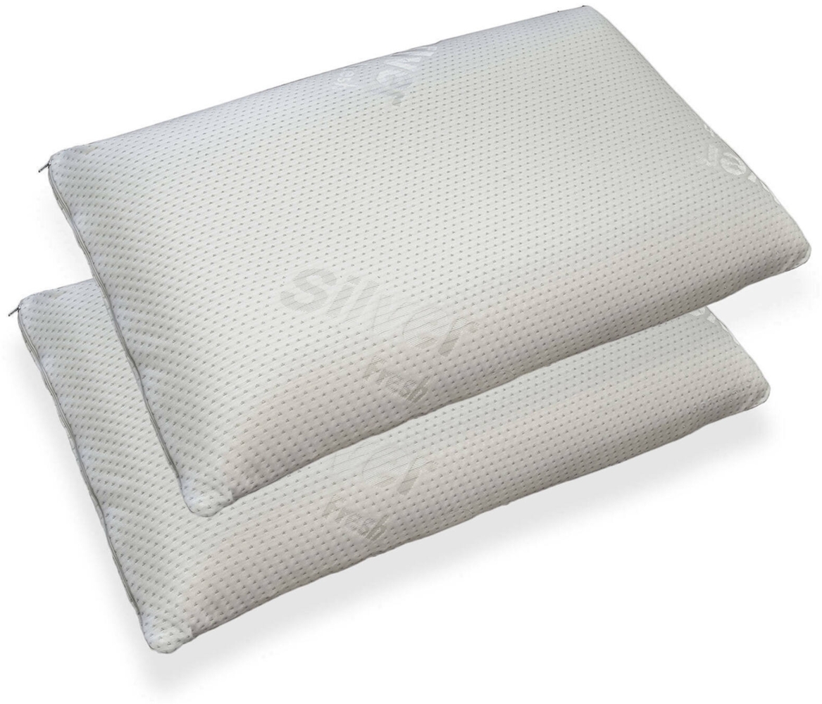 Dmora Set mit 4 Kopfkissen Doral, Bettkissen, Ergonomisches Produkt, Schlafzimmerkissen, Made in Italy, 71x41 h13 cm, Weiß Bild 1
