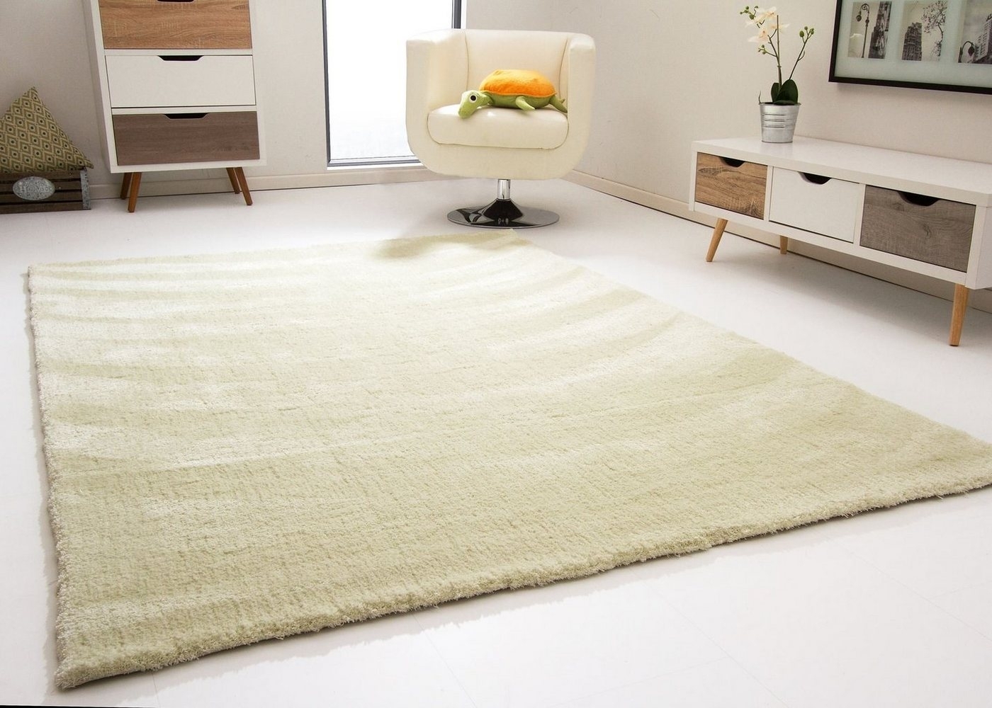 Designerteppich Nicki, Farbe: pastell grün, Größe: 60x120 cm Bild 1