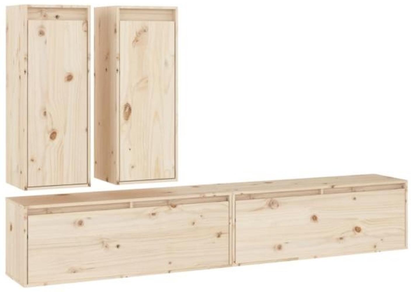 TV-Schränke 4 Stk. Massivholz Kiefer [3100179] Bild 1