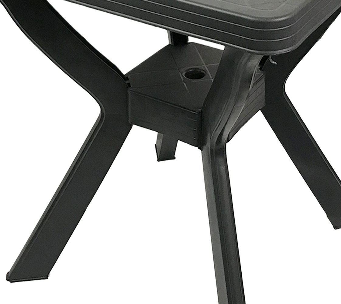 Gartentisch Balkontisch Bistrotisch Tisch Eckig Anthrazit 70x70x72cm Bild 1