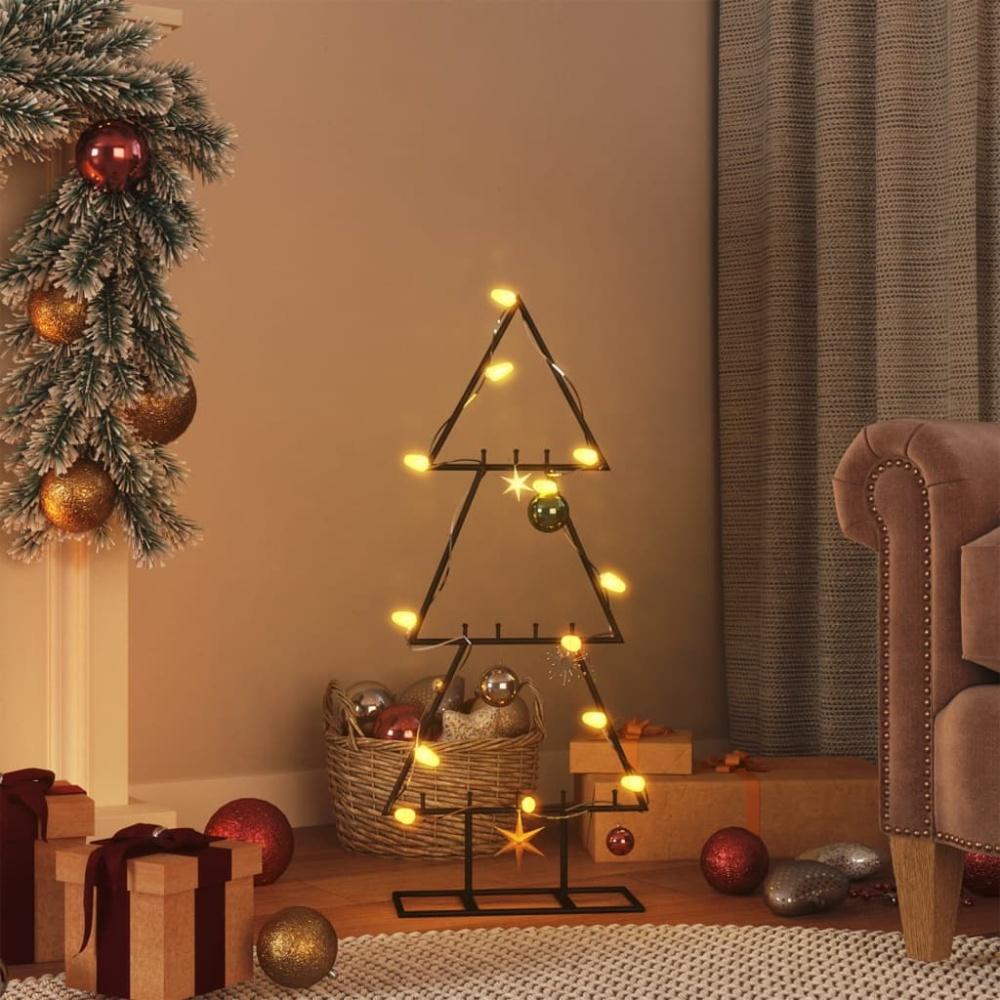 vidaXL Metall-Weihnachtsbaum Deko Schwarz 60 cm 359591 Bild 1