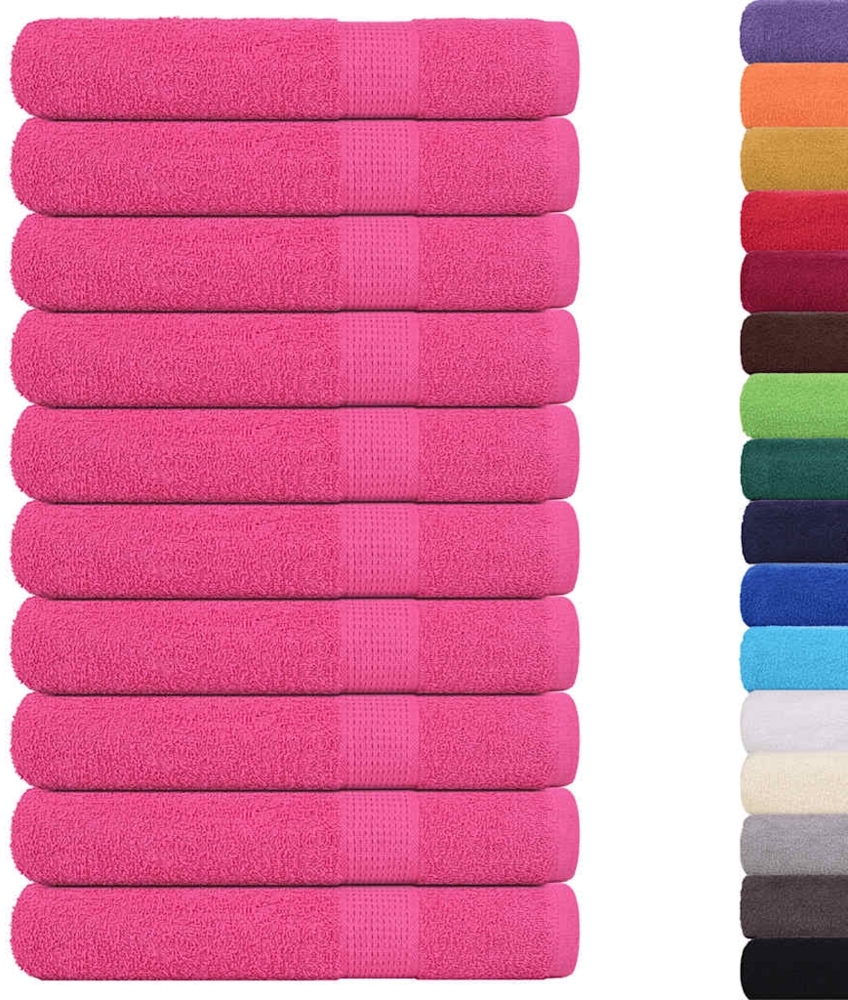 vidaXL Saunatücher 10 Stk. Rosa 80x200 cm 360 g/m² 100% Baumwolle 137057 Bild 1