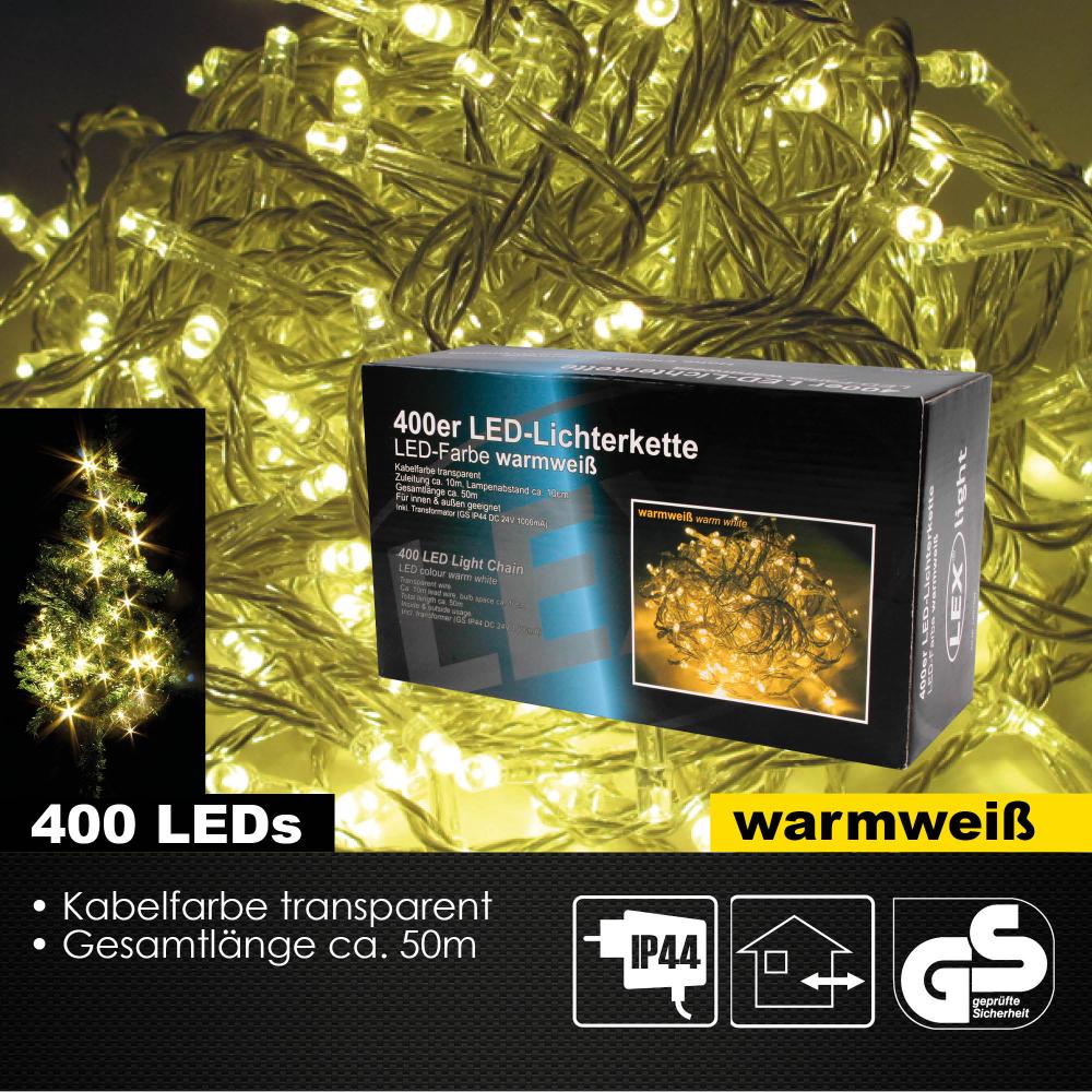 400er LED Lichterkette Außen Innen Partylicht Weihnachtslichterkette warmweiß Bild 1