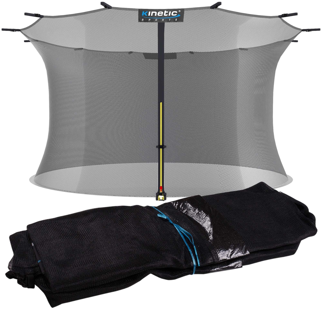 KINETIC SPORTS Trampolin Sicherheitsnetz - Ersatznetz mit Reißverschluss und Sicherheitsclips, Schutznetz, UV-beständig, Ersatz Fangnetz für Gartentrampoline, Ø 183/244/305/366/400/430/460/490 cm Bild 1