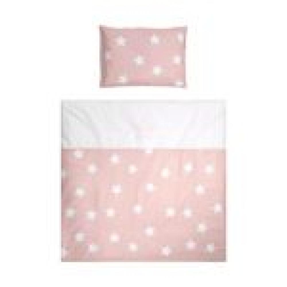 Lorelli Baby-Bettwäsche 7-teiliges Set First Dreams Decke Kissen Laken Himmel rosa Sterne Bild 1