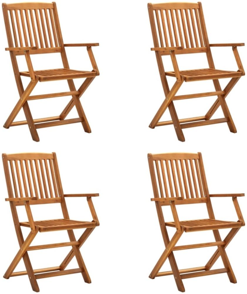 vidaXL Klappbare Gartenstühle 4 Stk. Massivholz Akazie 46338 Bild 1