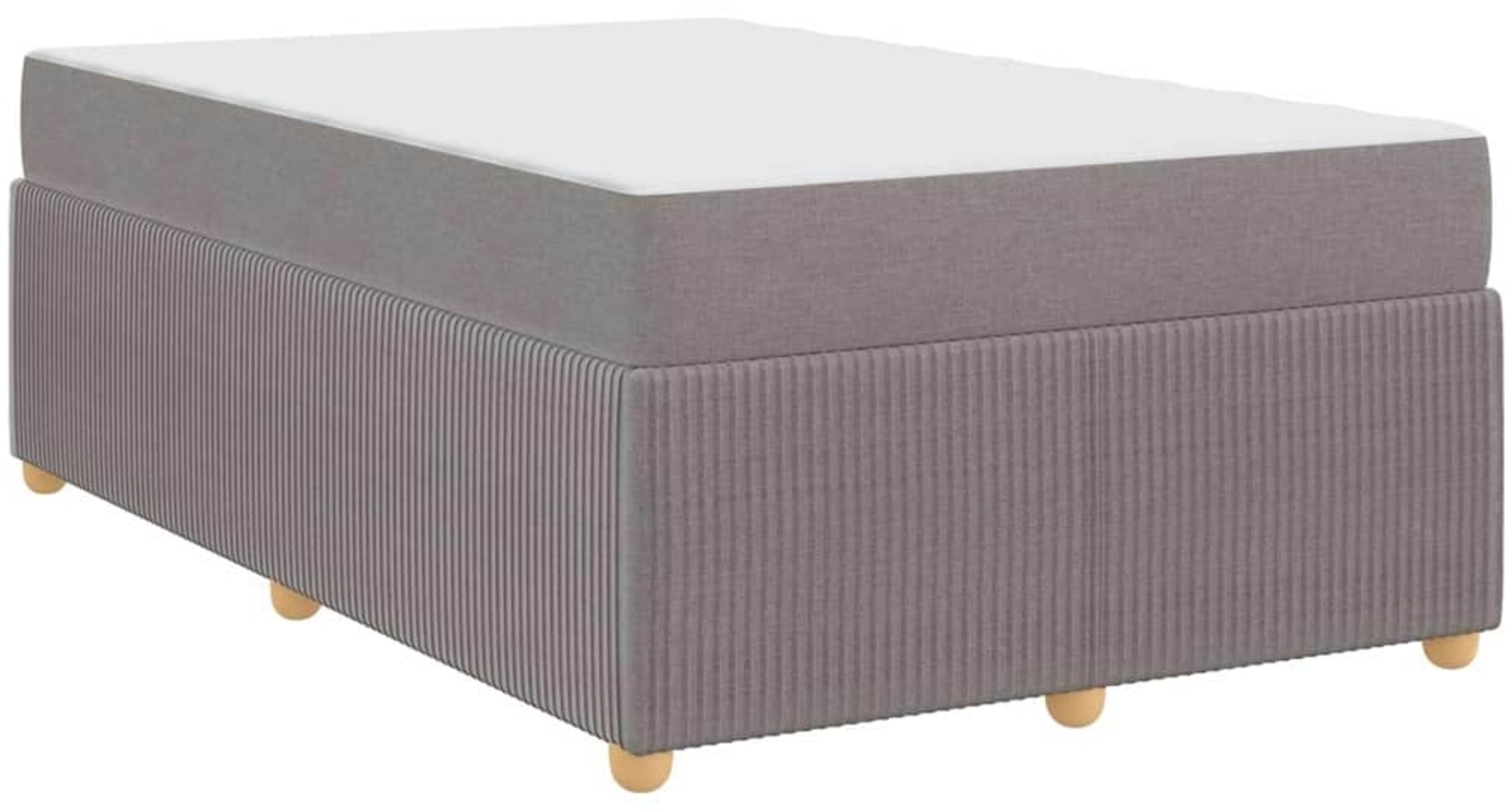 vidaXL Bettrahmen mit Matratze Taupe 120 x 190 cm Stoff 3398370 Bild 1