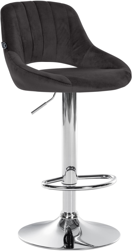 CLP Barhocker Milet Samt,schwarz chrom Bild 1