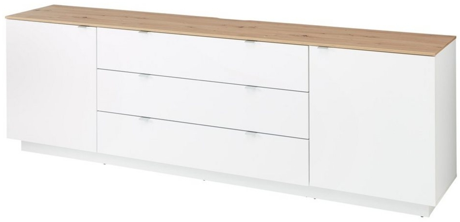 Lomadox Sideboard CUST-36, Fernsehschrank weiß mit Artisan Eiche Breite 240 cm Bild 1