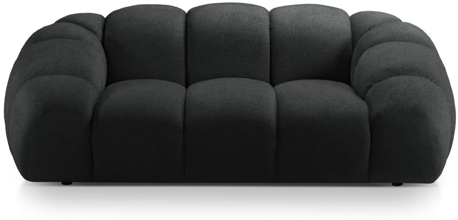 Micadoni Sofa Diana 2-Sitzer Strukturierter Samtstoff Anthrazit Bild 1