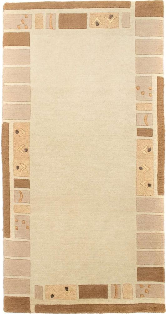 Nepal Teppich - 140 x 70 cm - beige Bild 1