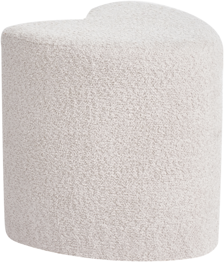 Pouf SCOTIA Chenillegewebe Beige 40 cm 33 cm 44 cm Bild 1