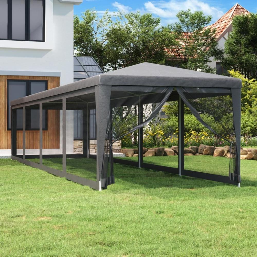 vidaXL Partyzelt mit 10 Mesh-Seitenwänden Anthrazit 3x12 m HDPE 319249 Bild 1