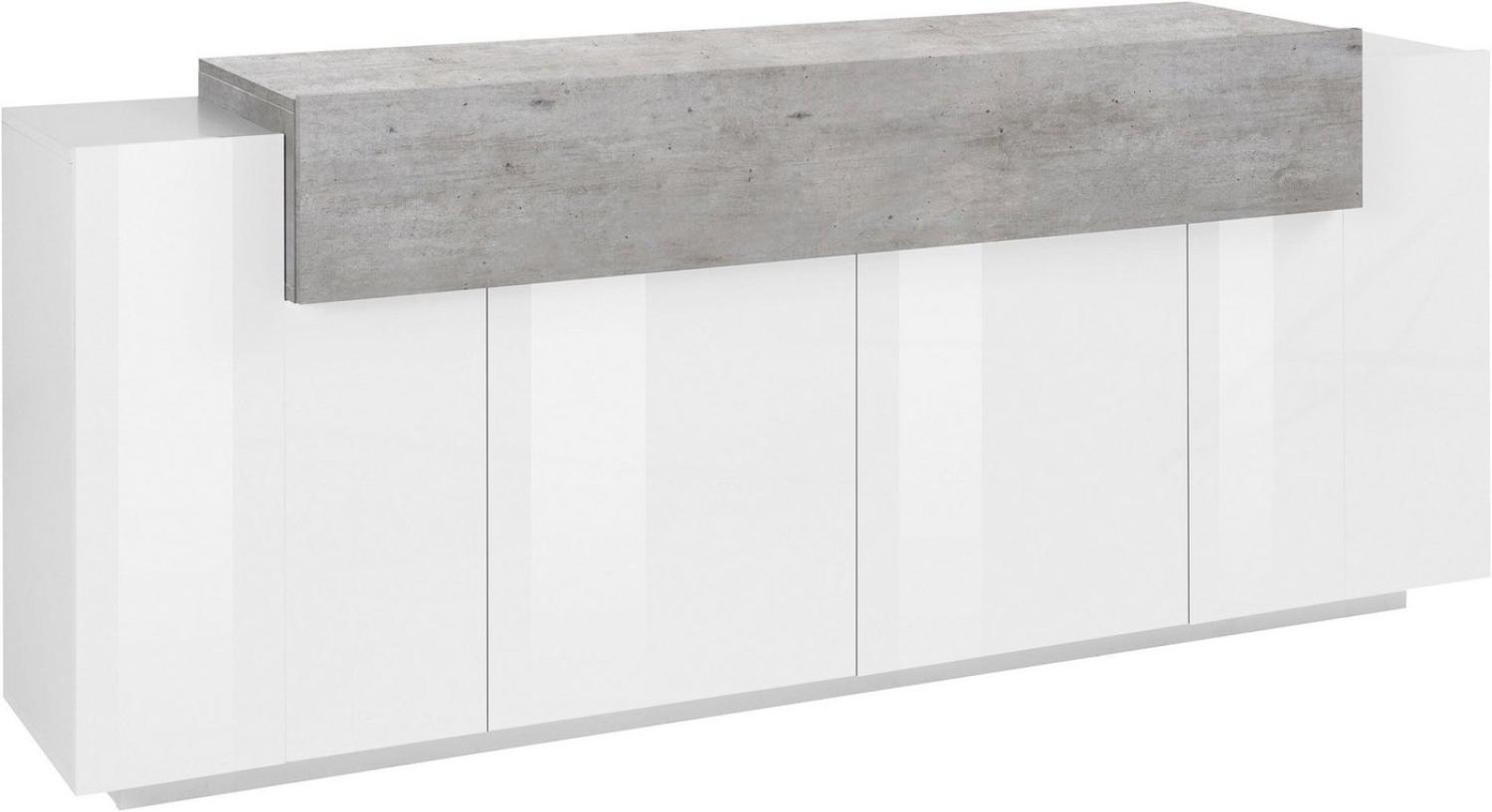 INOSIGN Sideboard Coro, Kommode, Schrank, Kredenz, grifflos mit Einlegeböden, 1 klappe,4 Türen, Doppeltiefe, B/T/H 200x45x85,6cm Bild 1