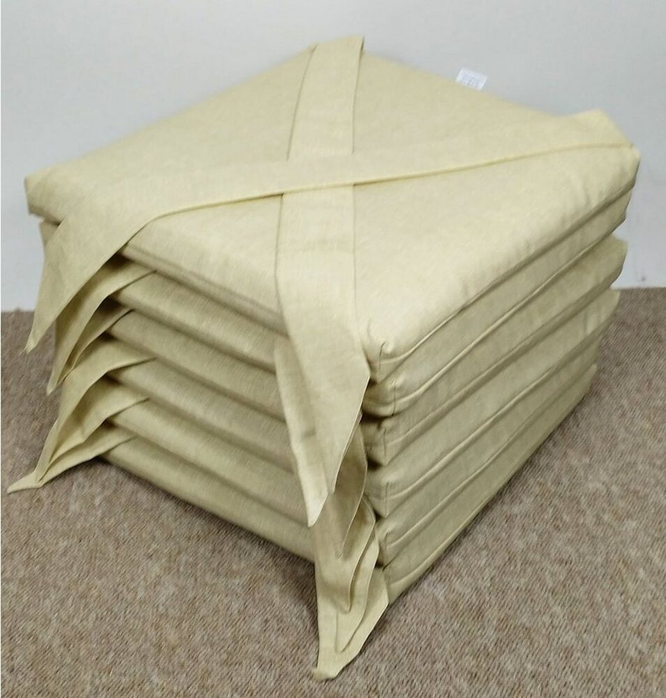 Rattani Sitzkissen Sitzkissen, Stuhlkissen Marina "eckig" Fb. beige Set 6 Bild 1