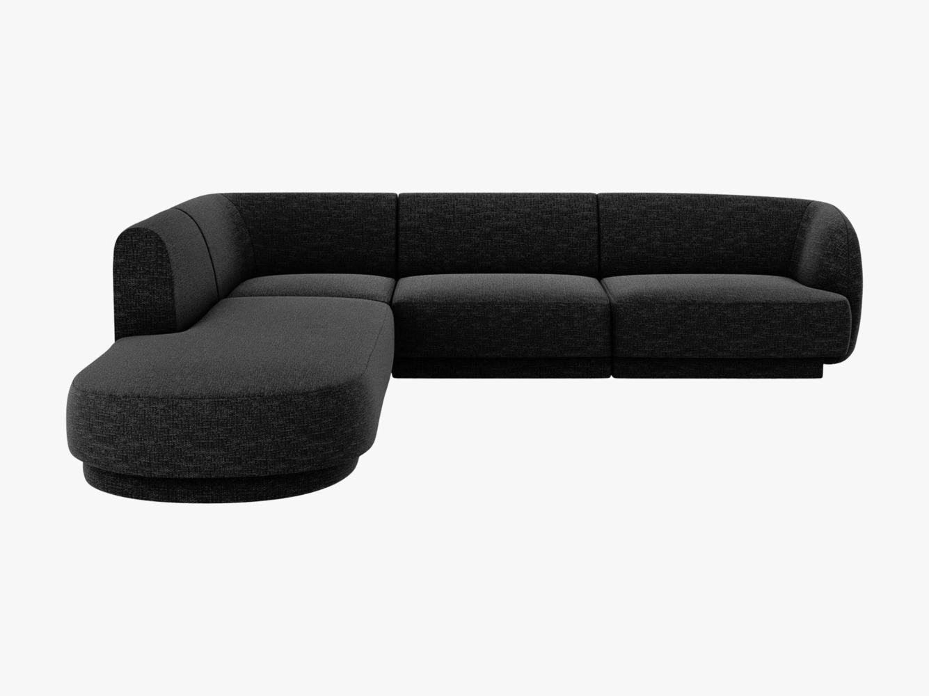 Micadoni Ecksofa Miley 6-Sitzer Links Chenille Eden Anthrazit Bild 1