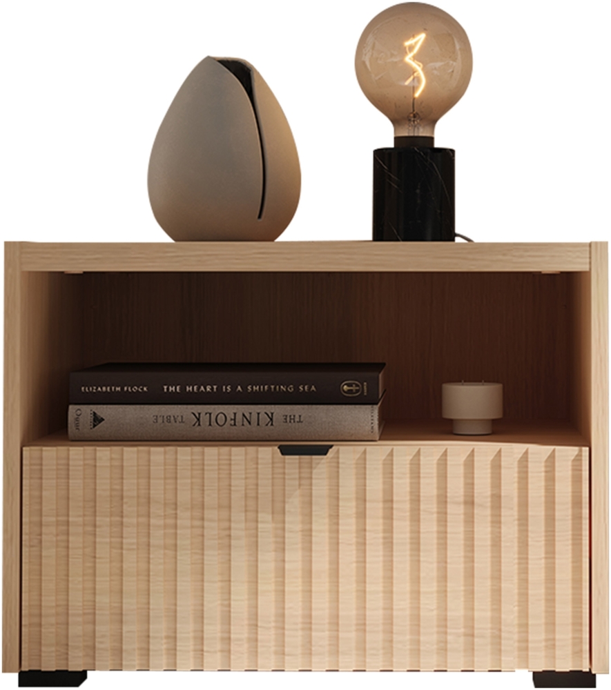 Nachttisch Cyliza 1SZ (Farbe: Vicenza Eiche Weiß Gekalkt) Bild 1